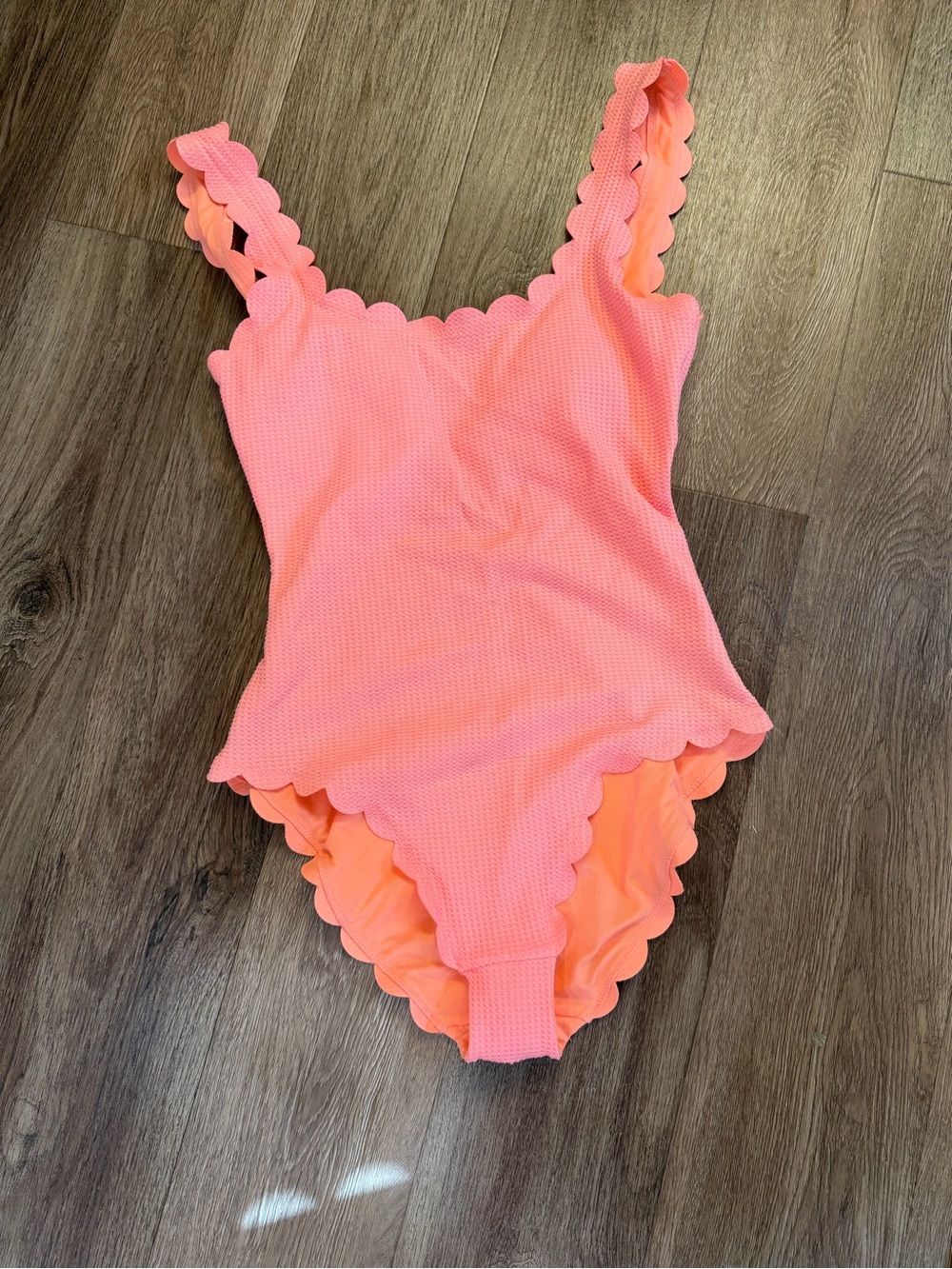Aerie Scalloped Textured One-Piece Swimsuit
